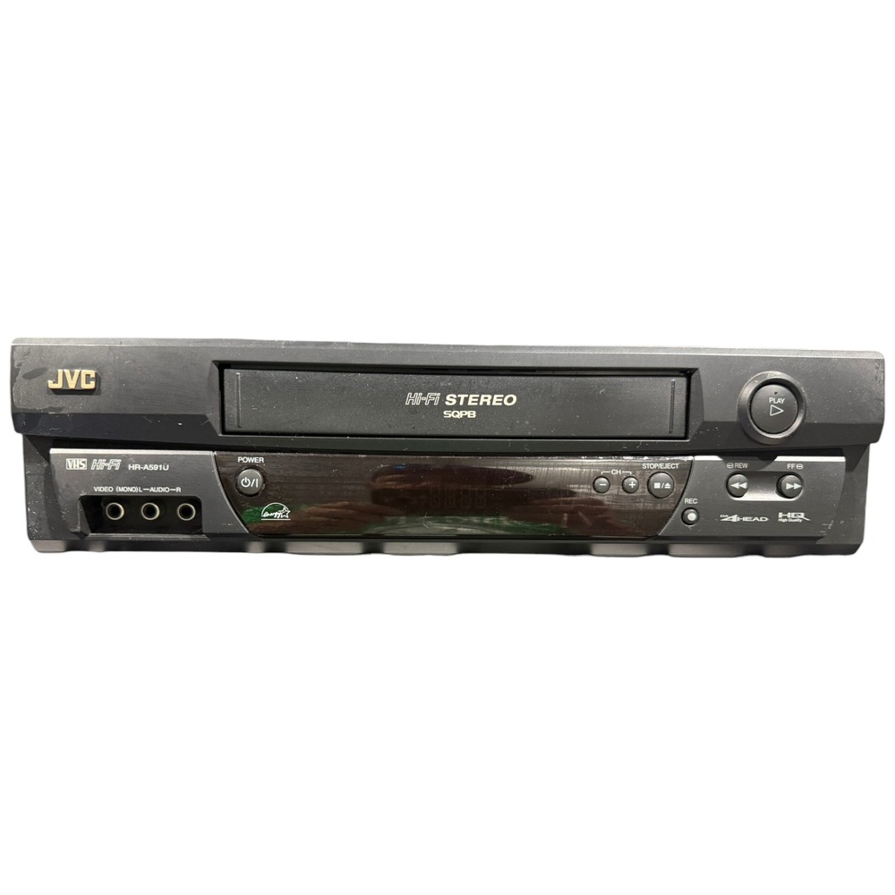 JVC HR-A591U VHS VCR Player 4-Head Hi-Fi Stereo Vintage Black Video Recorder